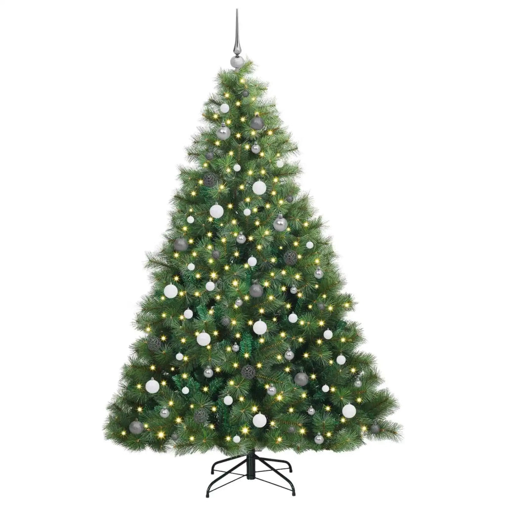Albero di Natale artificiale con 300 LED Verde 210 cm PE e PVC 3397795