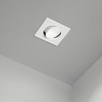 Faretto Incasso Moderno Oasis Metallo Bianco 1 Luce Gu10 Orientabile Ip20