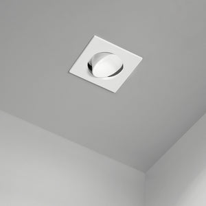 Faretto Incasso Moderno Oasis Metallo Bianco 1 Luce Gu10 Orientabile Ip20
