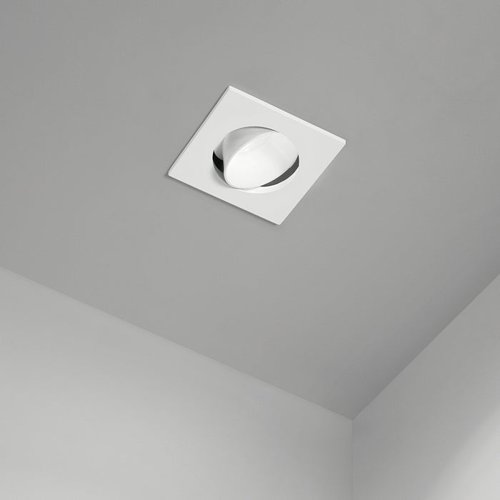 Faretto Incasso Moderno Oasis Metallo Bianco 1 Luce Gu10 Orientabile Ip20