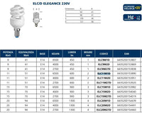 Lampada ai l.fredda fluor. eleg. elc11m1d e14 11w compatte
