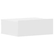 Comodino | Armadio da Notte | Mobiletto da notte Pensile Bianco 40x30x15 cm in Legno Multistrato