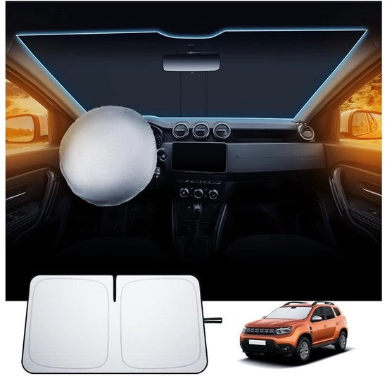 Accessorio per Dacia Duster 2018-2022 2023, ombrello solare pieghevole, protezione UV, copertura parabrezza come accessorio per Renault Dacia