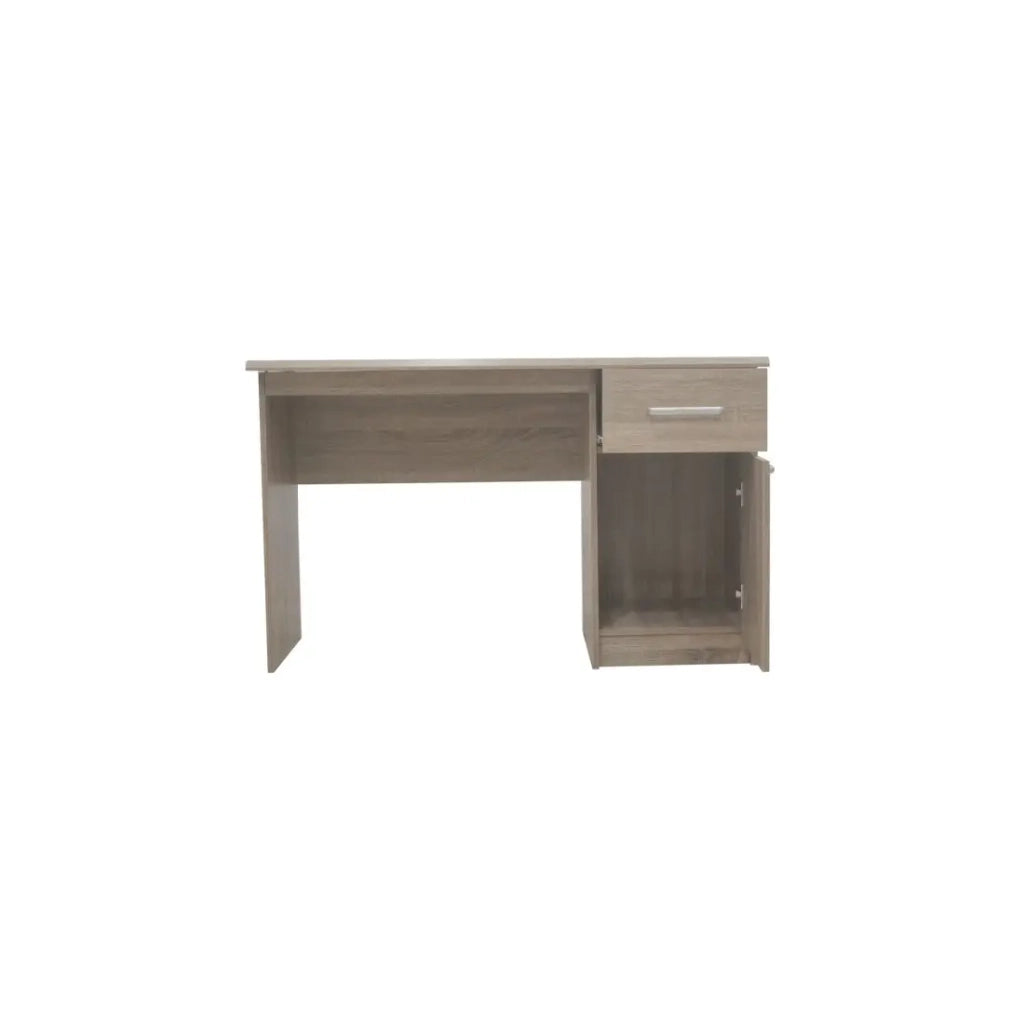 Scrivania retta PRAGA – 1 cassetto, 1 porta – Colore rovere sonoma – Design funzionale