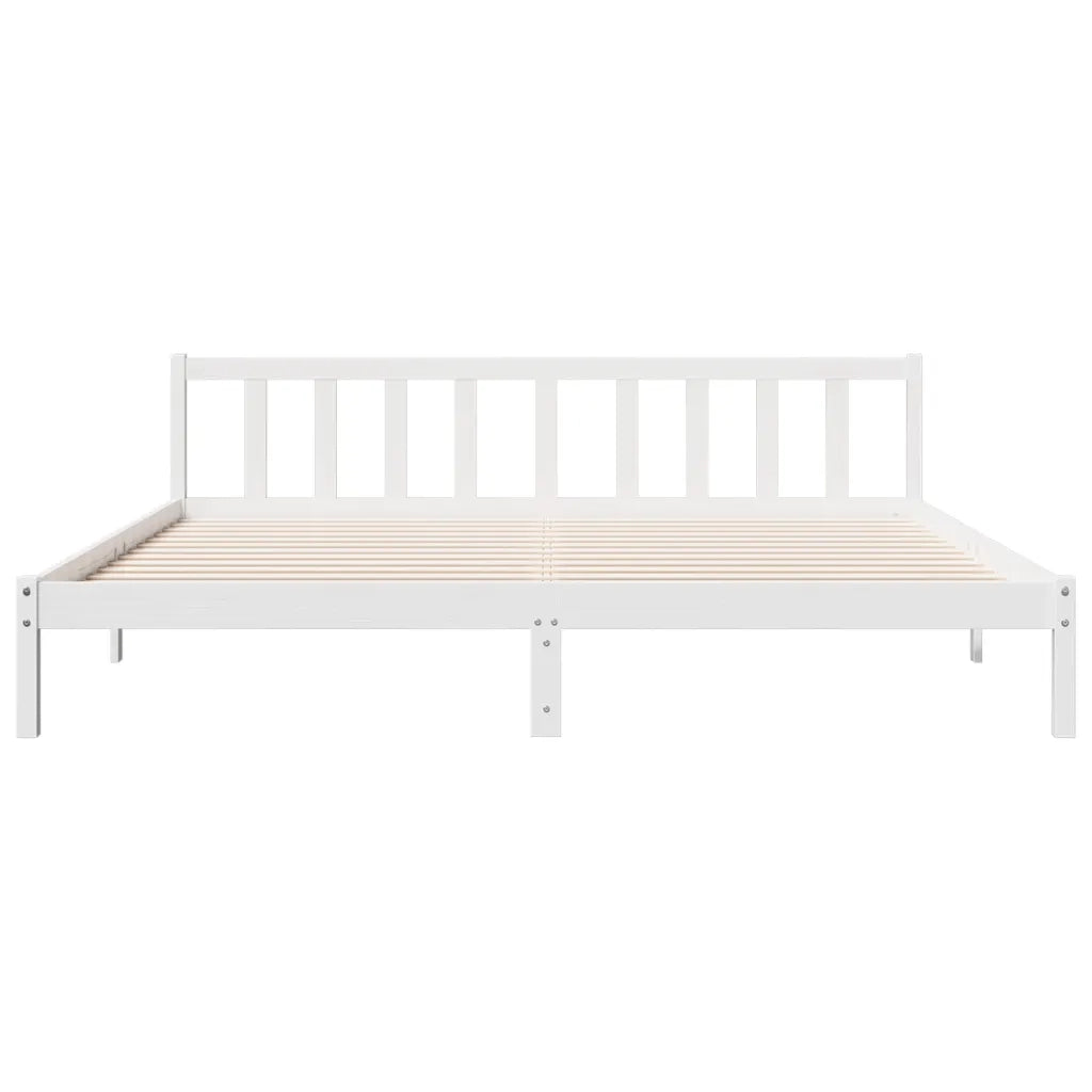 Letto Extra Lungo senza Materasso Bianco 180x210 cm in Pino 852439