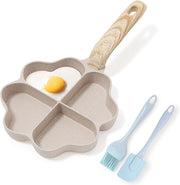 Padella a forma di cuore 4 fiamme con rivestimento antiaderente - Padelle sane e creative per colazione