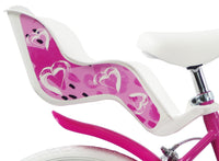 SCH HEART 16", bicicletta per bambini, adatta tra i 5 e i 7 anni, per altezza tra 105 e 135 cm, con cestino, campanello 