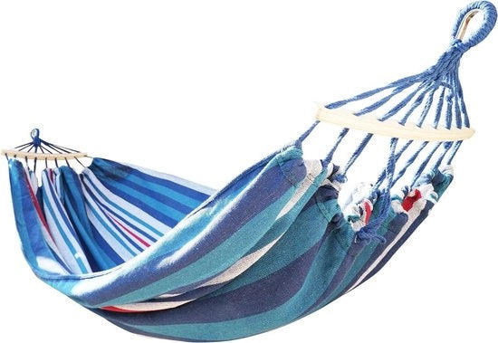 Hangmat esterna in cotone 200x150 cm - massimo carico 200 kg - resistente e duraturo - densità 300 g/m² - corda robusta hangmat 2 persone