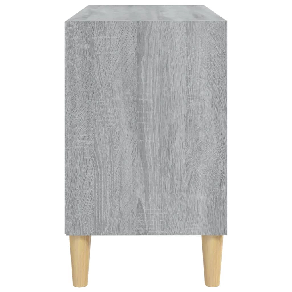 Mobile TV multimediale mensola TV credenza mobile TV per sala da pranzo soggiorno camera da letto con gambe in legno massello di Sonoma 69,5 x 30 x 50 cm grigio 02_0026855