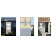 Trade Shop - Applique Esterno Led 16w Crown Ip65 Up & Down Grigio Luce Calda Fredda Natural -