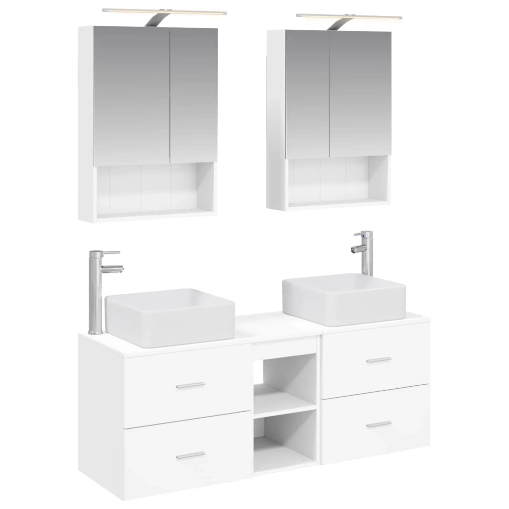 Set di mobili per il bagno 5 pcs Bianco 3406759