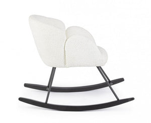 Poltrona Soggiorno 86x62x72 cm Sibilla in Bouclè Bianco