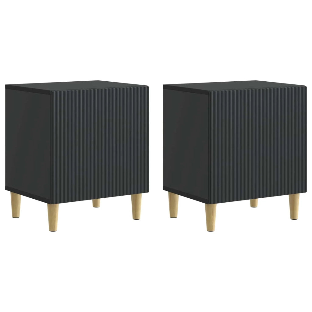 Armadio da Notte 2 pcs Nero 43 x 34,5 x 50 cm 894568