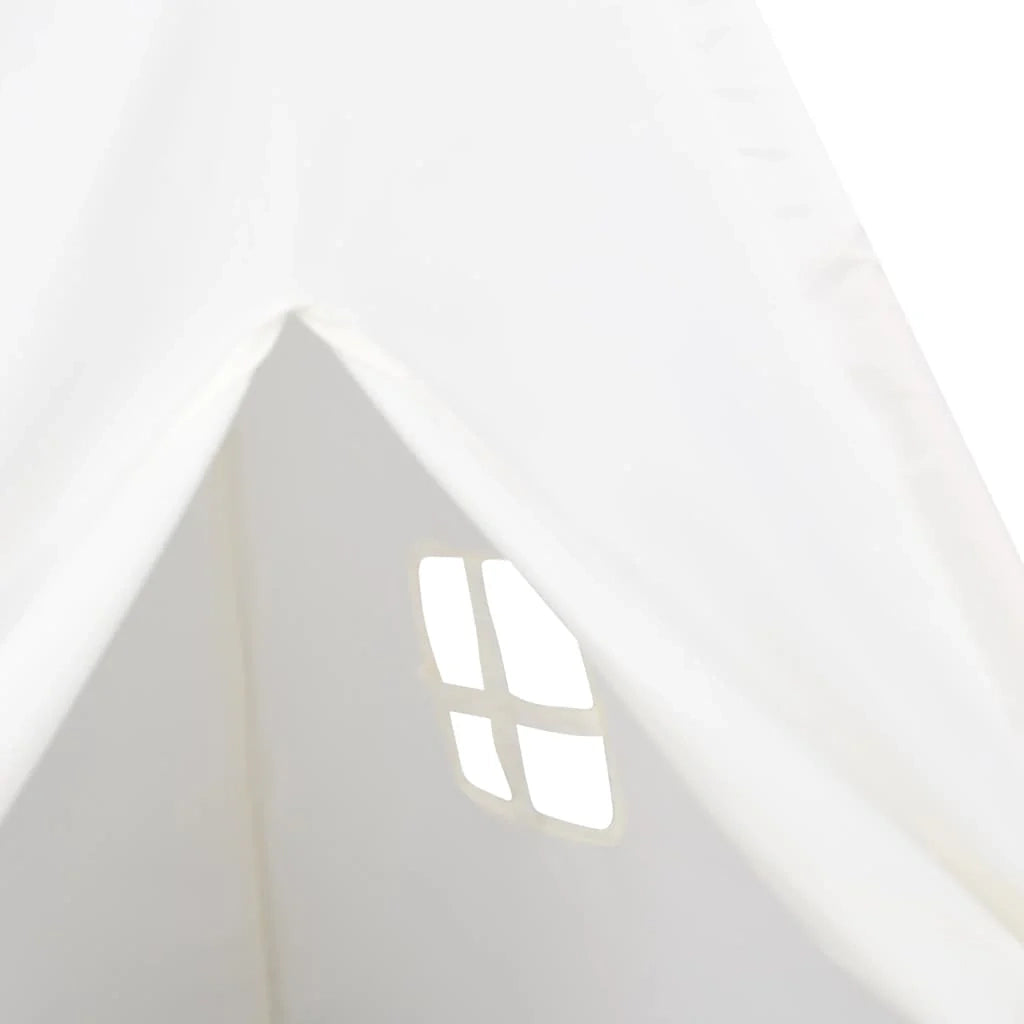 Tenda indiana per bambini con sacco a pelo color pesca 120 x 120 x 150 cm bianca 02_0005205