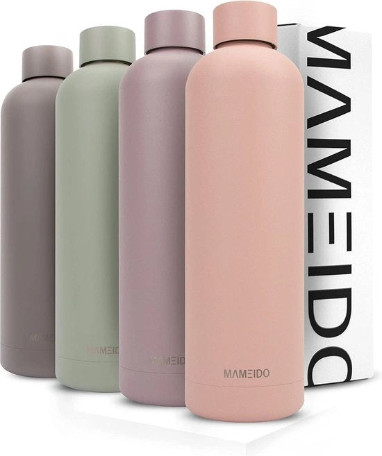 Fles da 1 l, 750 ml e 500 ml in acciaio inossidabile, termos da 1 l lekvrije, fiaschi da acqua, BPA-vrij, termos e fiaschi in acciaio inossidabile per caffè e tè (750 ml, Rosa Porpora)