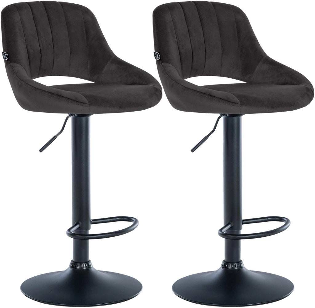 Set di 2 sgabelli da bar Milet velluto B 6