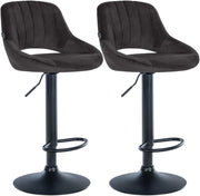 Set di 2 sgabelli da bar Milet velluto B 6