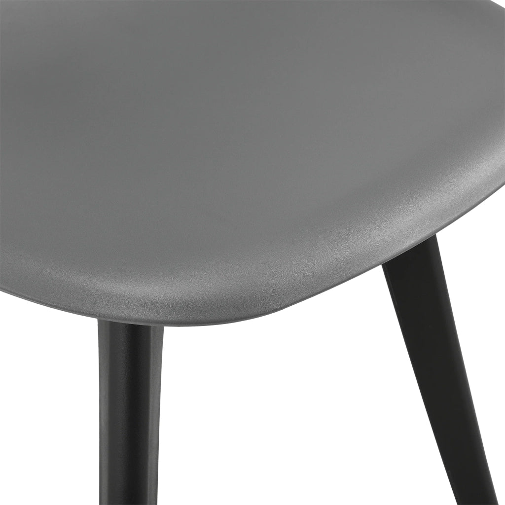 Set di 2 sedie da cucina/sala da pranzo 83 cm grigio e nero 03_0003630