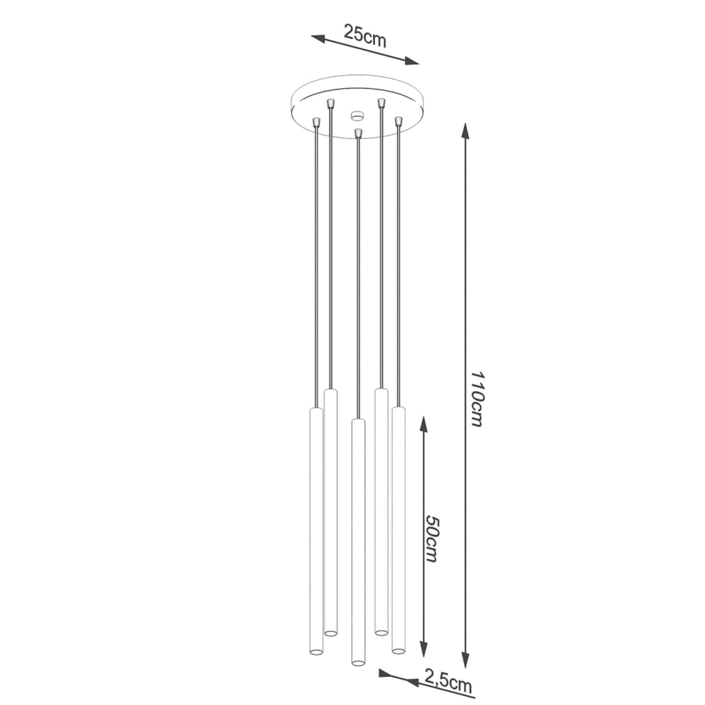 Lampada da soffitto in acciaio dorato a 5 luci verde oceano PATELO, design moderno