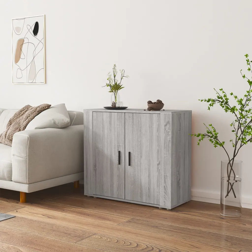 Credenza Grigio Sonoma 80x33x70 cm in Legno Multistrato 816566