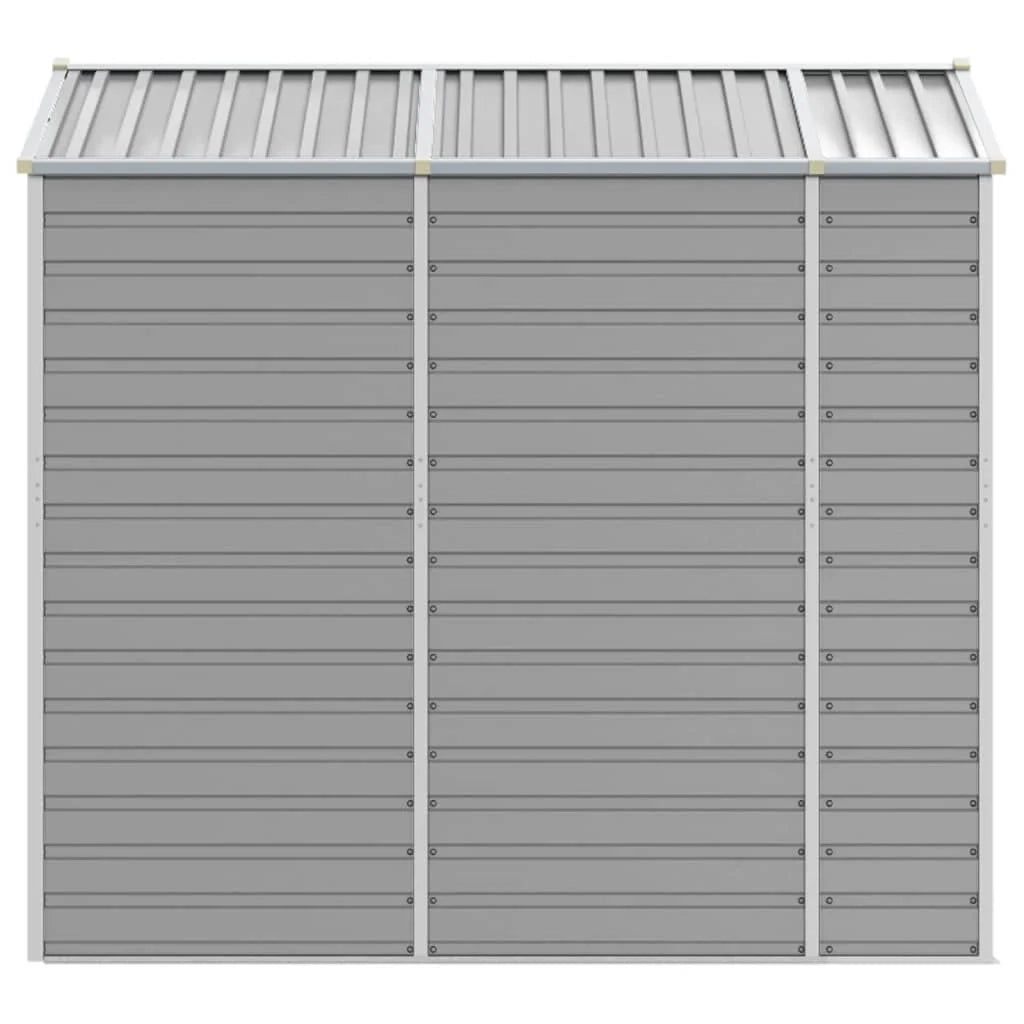 Casetta da giardino cabina ripostiglio casetta da esterno robusta casetta per attrezzi colore chiaro 191 x 215 x 198 cm acciaio zincato grigio 02_0022242