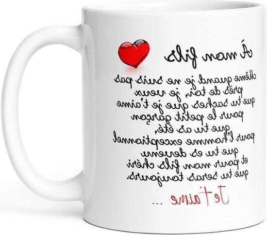 Tazza con Messaggio Umoristico "Mi Sei Pieno di Amore" - Collezione Luigi - Regalo Originale per Uomo Ragazzo Bambino - Festa di Compleanno di Famiglia San Valentino Natale