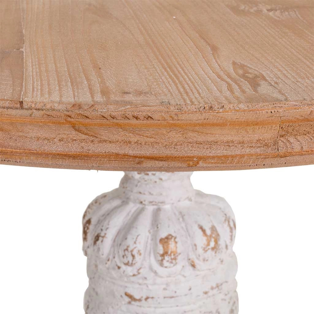 Tavolo in legno intagliato 80x80x79
