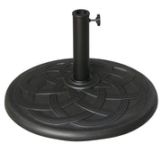 Base per Ombrellone in Resina 19kg con Decorazioni e Accoppiatore, Antiruggine, ¦µ54.5cm, Bronzo