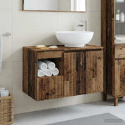 Set di mobili per il bagno 2 pz Legno antico 3404092