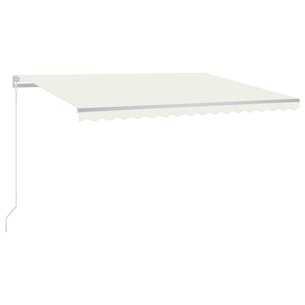 Tenda da Sole Retrattile Manuale 450x300 cm Crema 3068917