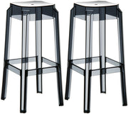 Set 2 sgabelli Outdoor FOX in Polipropilene nero