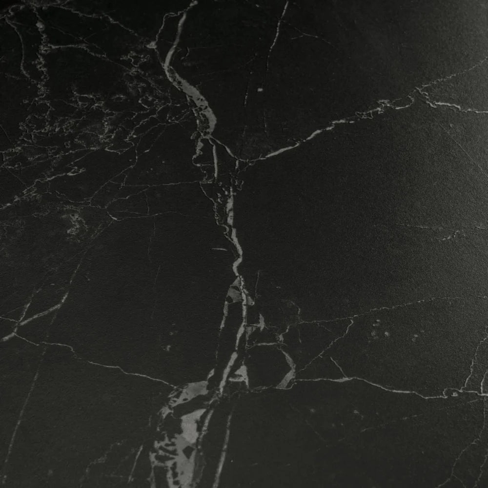 Tavolo da pranzo fisso in ceramica effetto marmo nero Circe 100x100 cm fino a 4 posti | Duzzle
