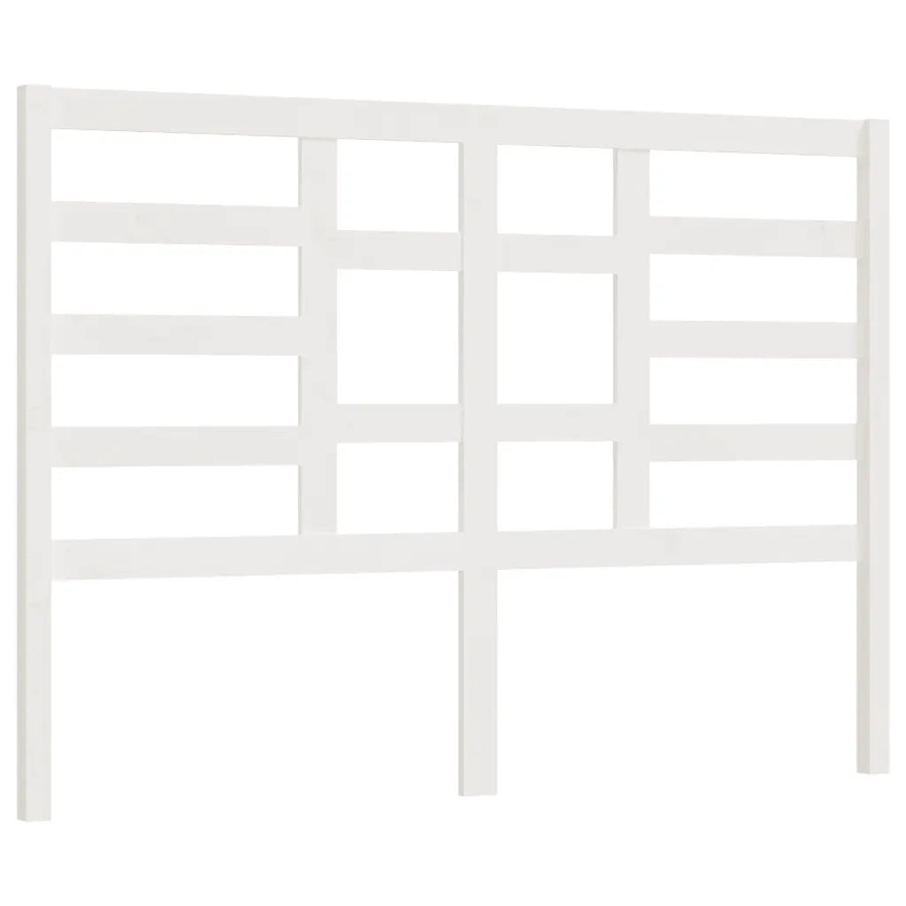 Testiera per Letto-Testata-Testiera Decorativa Bianca 146x4x104cm in Legno Massello di Pino 673656