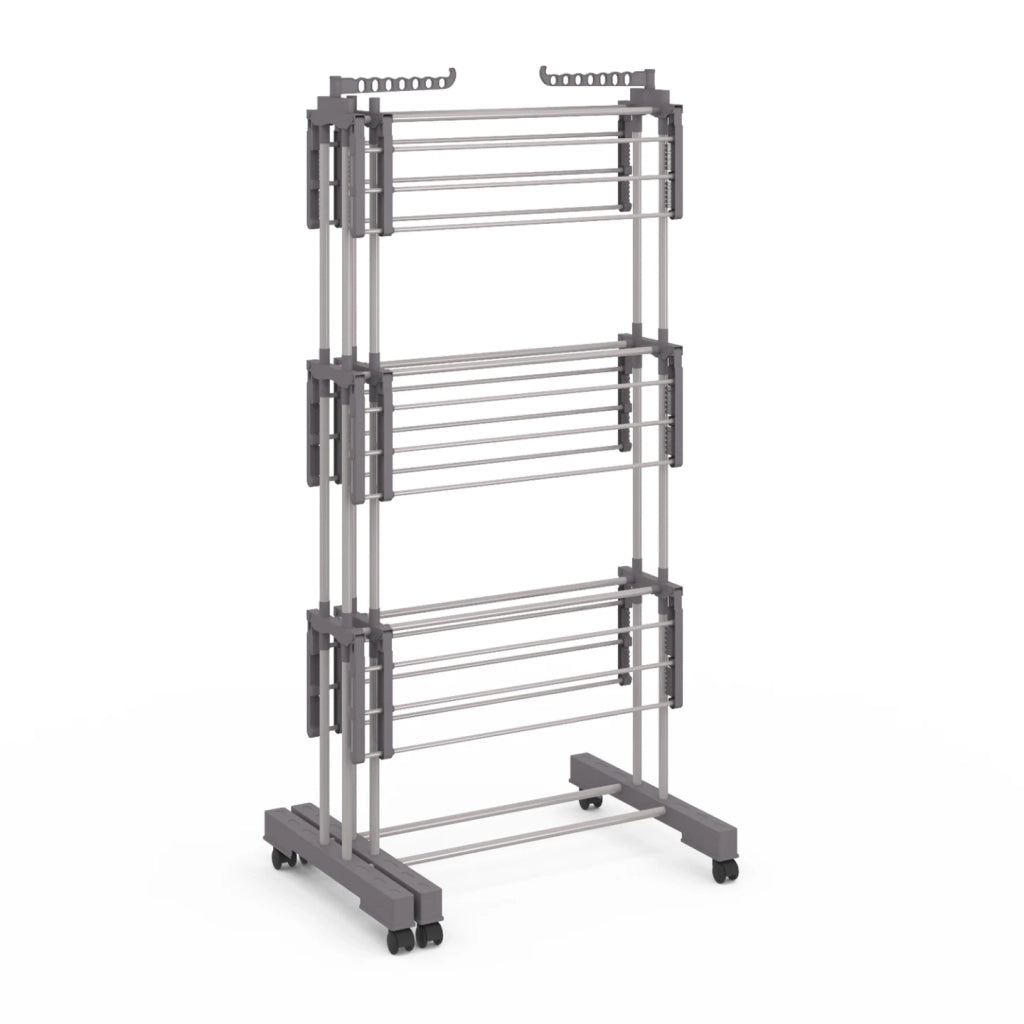IDMarket - 40M MAXI grigio Asciugabiancheria estensibile a 3 livelli