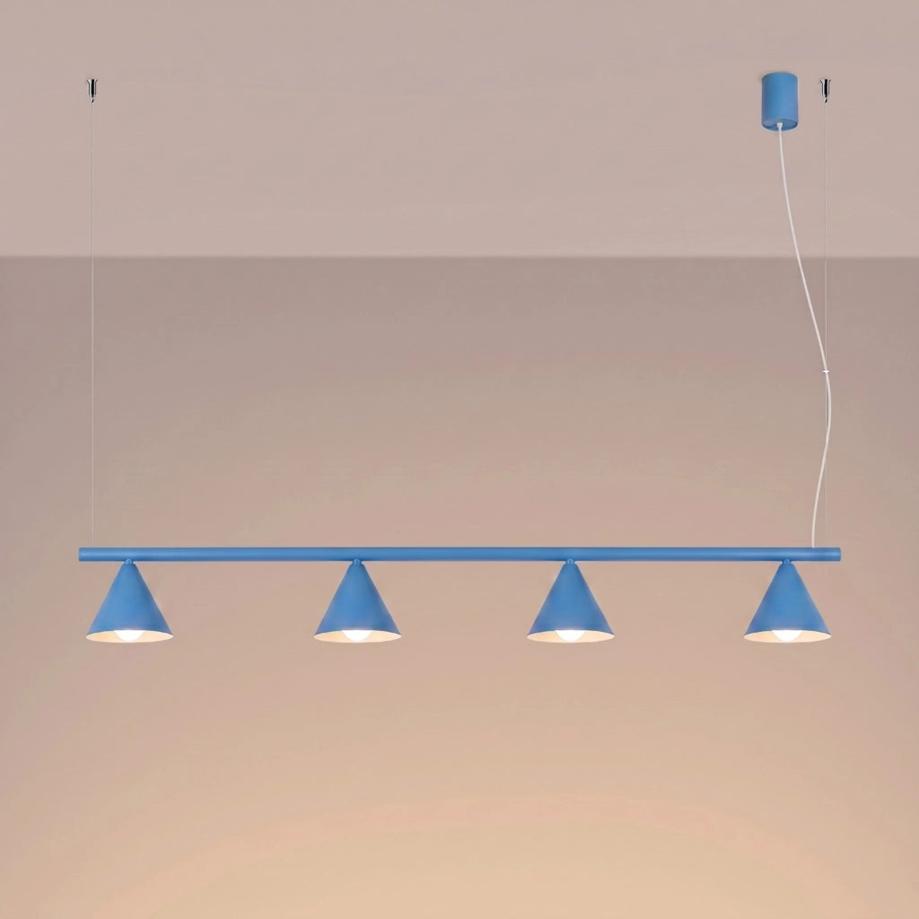 Lampadario NOX 4L azzurro