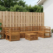 Set di divani da esterno 8 pz Naturale Legno di Acacia Massello 3384145