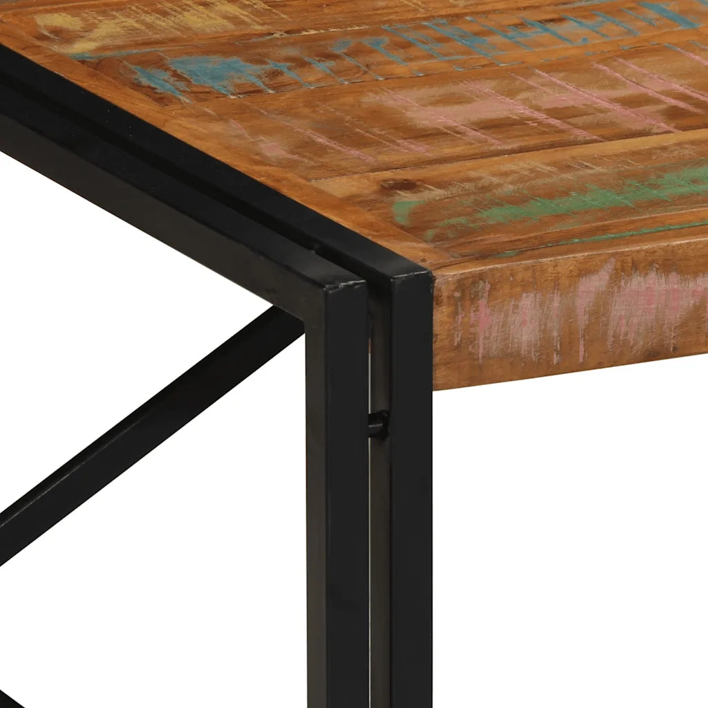 Tavolino Salotto Multicolore 100x100x35 cm Legno Recupero 4016668