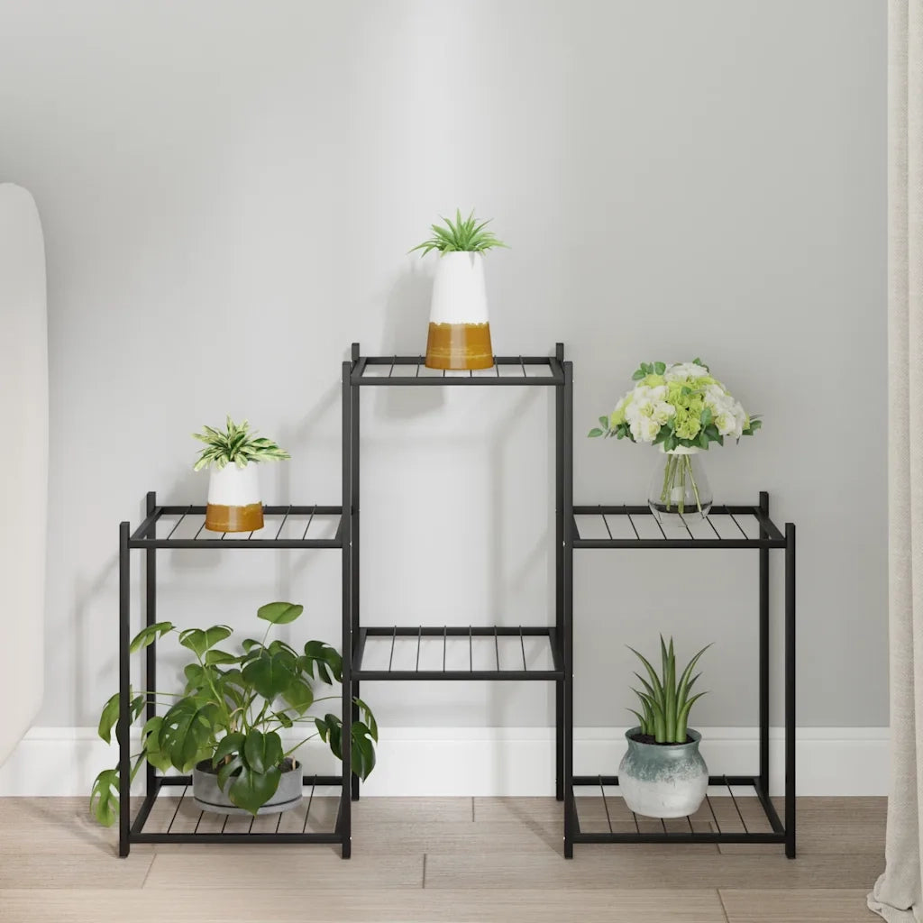 Portafiori | Sostegno per piante 83x25x60 cm Ferro Nero