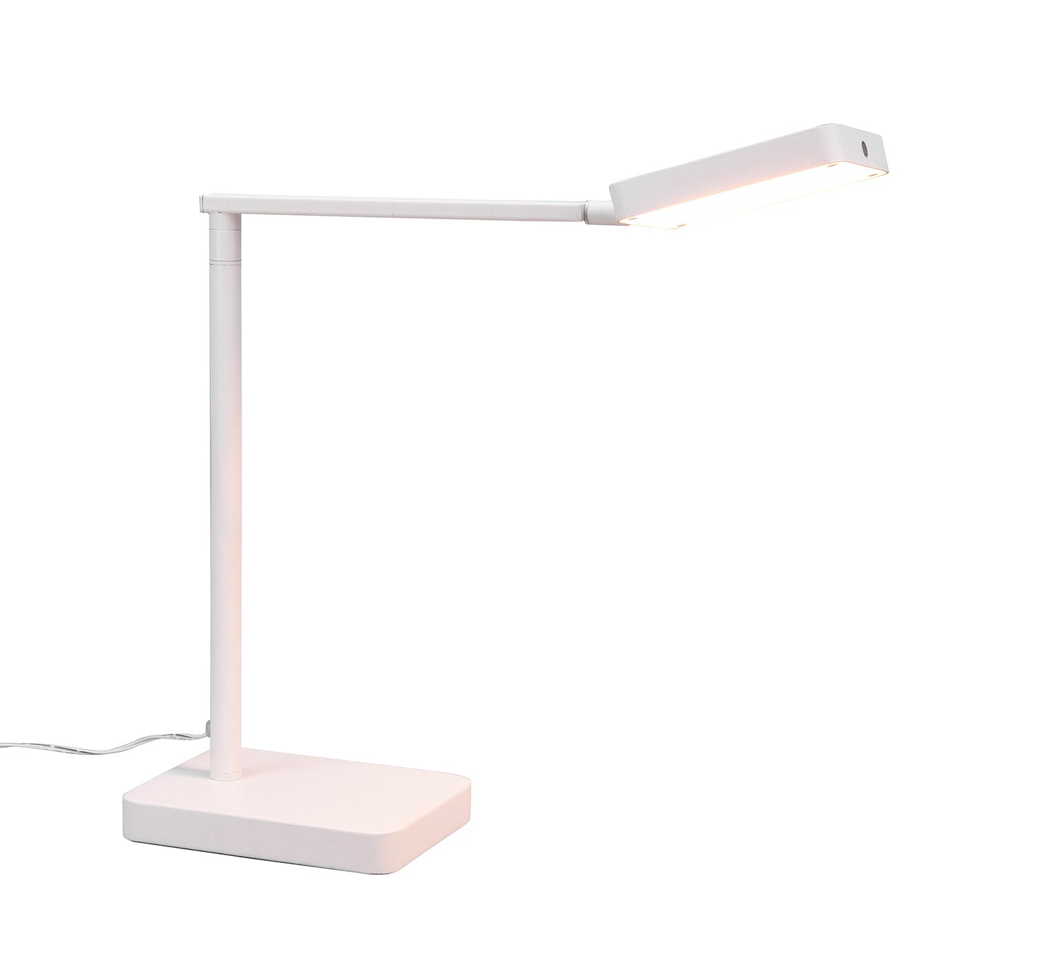 Lampada da Tavolo da Interno a LED in Metallo Bianco Opaco