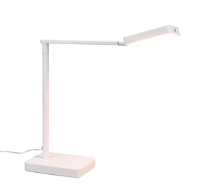 Lampada da Tavolo da Interno a LED in Metallo Bianco Opaco