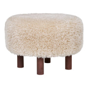Pouf Inverness, Beige, Poliestere, 50x50x36 cm