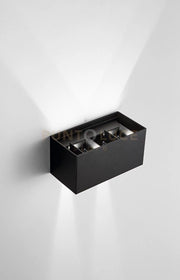 DOUBLE CUBE APPLIQUE DA ESTERNO 20W 1490LM 3000K NERO 20X10CM