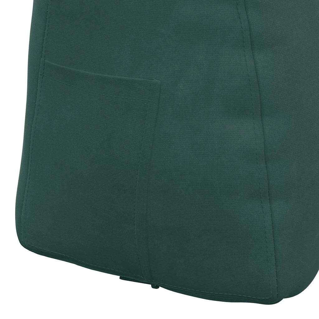 Cuscino per Schiena Verde Scuro 45 x 24 x 50 cm Velluto 42014373