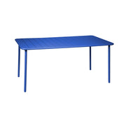 Tavolo da giardino in metallo 6-8 posti, 160cm, blu elettrico