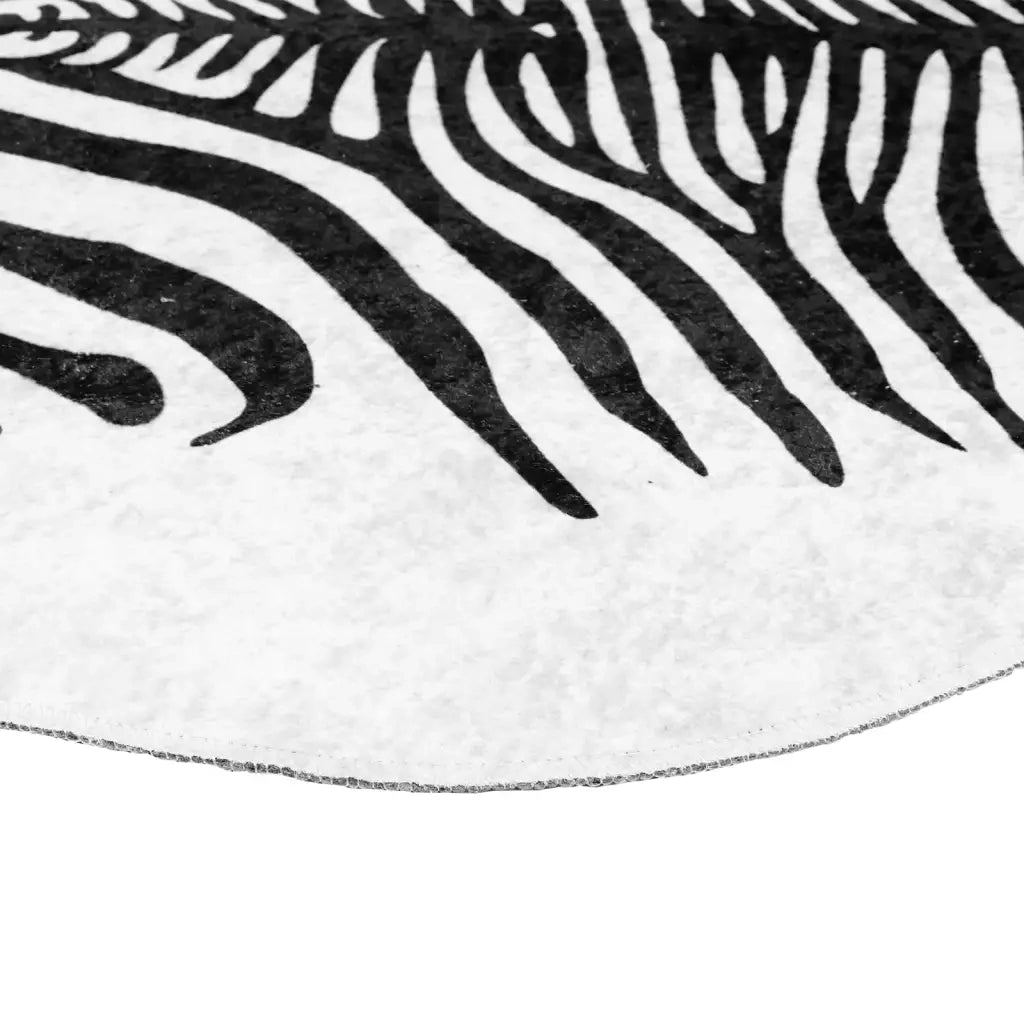 Tappeto del soggiorno | Tappeto Nero Bianco 120x170 Motivo Zebrato Lavabile