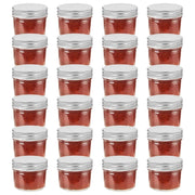 Vasi per Marmellata in Vetro Coperchio Argento 24 pz 110 ml cod mxl 70182