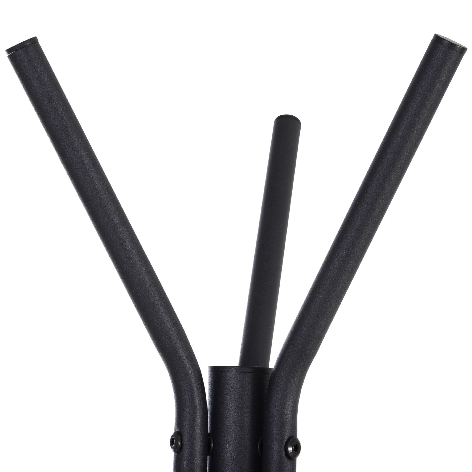 Easycomfort Appendiabiti ad Albero con 2 Ripiani Nero e Marrone in Metallo e Legno