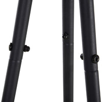 Easycomfort Appendiabiti ad Albero con 2 Ripiani Nero e Marrone in Metallo e Legno