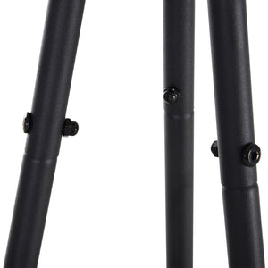 Easycomfort Appendiabiti ad Albero con 2 Ripiani Nero e Marrone in Metallo e Legno