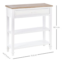 EasyComfort Tavolo Consolle con Cassetto per Ingresso Bianco